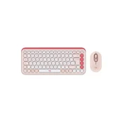 LOGITECH Set bežicna tastatura i miš POP Icon Combo US, Engleski (US, Roze