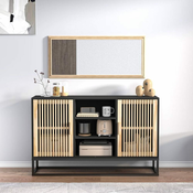 Komoda crna 105 x 30 x 65 cm od konstruiranog drva