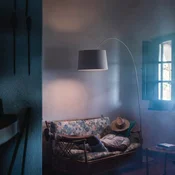 Foscarini Twiggy Wood LED stoječa svetilka siva - Dnevna soba/jedilnica - Dizajn - sivo-rjava - Les