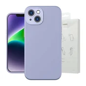 Maska Baseus futrola Liquid Silica Gel za iPhone 14 Plus (lavanda) + kaljeno staklo + set za čišćenje (6932172622589)