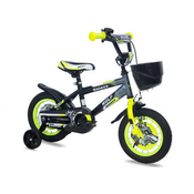 Galaxy bicikl dečiji wolf 12 crna/siva/neon žuta ( 590026 )