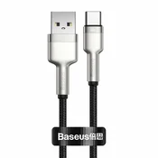 Polnilni in podatkovni 66W USB-A v USB-C kabel Baseus Cafule Series Metal - 480Mbps - 1m - black