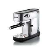 Ariete 1380 Metal Coffee Machine, Compatible with Coffee Powder and ESE Pods, 15 Bar Maximum, 1 or 2 Cup Filter, Cappuccino Nozzle, 1300 W, Silver