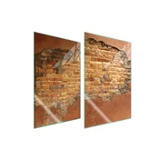 shumee ZAŠČITNA STEKLENA PLOŠČA ZA KUHINJO 2x35x52 BRICK