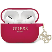 Guess GUAP2LECG4M AirPods Pro 2 cover magenta Liquid Silicone Glitter Triangle Charm (GUAP2LECG4M)