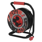 Zunanji kolutni podaljšek 40 m/4 vtičnice/črni/guma-neopren/230V/2,5 mm2