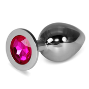 LOVETOY Plug Anal Metal Rosebud Classic z Jewel Fuchsia Salla L, (21077646)