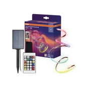 Osram - LED RGB zatemljiv solarni trak FLEX MAGIC 5m LED/1,6W/3,7V 2000 mAh IP44 + z daljinskim upravljalnikom