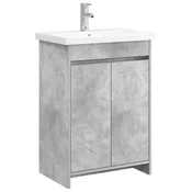 Vidaxl Komplet pohištva za kopalnico Betonsko siva 81 x 40 x 84,5 cm