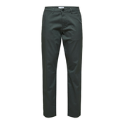 Selected  Hlače Chino / Carrot SLHSLIM-NEW MILES 175 FLEX CHINO  Siva