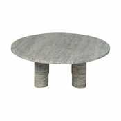 Sivi okrugao stolic za kavu od kamenine o 75 cm Volos – Blomus
