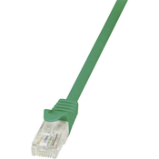 LogiLink RJ45 mrežni kabel CAT 5e U/UTP [1x RJ45 utikač - 1x RJ45 utikač] 1 m zeleni zaštićeni Logi