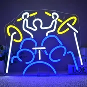 Nikcorp LED neonska stenska dekorativna plošča bobnar – dizajnerski motiv, zatemnitev, 39x32 cm, flek. LED trak na ojačani akrilni plošči, notranja uporaba