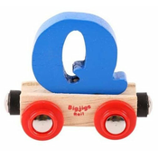 Lesena tirnica Bigjigs Rail Wagon - črka Q