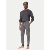 BOSS Pižama Relax Long Set 50570566 Temno siva Regular Fit