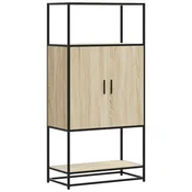Visoka omara sonoma hrast 68x35x139 cm inženirski les in kovina