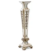 Casa Padrino luxury baroque column cream white/gold - Magnificent solid wood decorative column - Hotel furniture - Castle furniture - Living room furniture - Luxury quality - Made in Italy