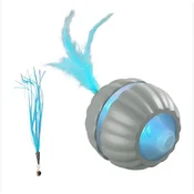 INF Interactive USB-C Rechargeable Pet Toy Ball - Motion & Touch Activated Cat Play Ball Gray, (5000215050)