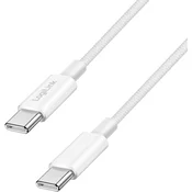 Logilink Kabel USB-C na USB-C, najlon, 60W, 1,5m, bel