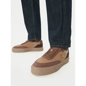 Calvin Klein Superge Prime Cupsole Laceup Nu-Su Croc HM0HM02450 Rjava