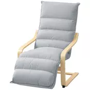 Homestar Lounge stol z nastavljivim naslonom za noge 67x93x105 cm siva