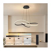 Brilagi - LED lestenec z zatemnjevanjem na kablu INFINITY LED/80W/230V 80x80 cm, črna + daljinski upravljalnik