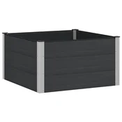 Povišena vrtna gredica Crna 100 x 100 x 54 cm