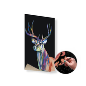 Slikarstvo po številkah BARVNI DEER | nizka težavnost SPECIAL BLACK EDITION | nizka težavnost SPECIAL BLACK EDITION
