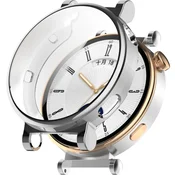 GS Ovitek 2 v 1 z zaščitno folijo za Huawei Watch GT 4 41 mm, srebrn