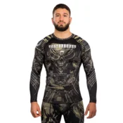Venum Invader Long Sleeve Rashguard, Black/Sand - M