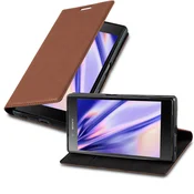 Cadorabo Cadorabo Ohišje, združljivo z Sony Xperia Z5 v kapučino rjava - Zaščitni ovitek z magnetnim zapiranjem, stoječo funkcijo in režo za kartice, (20549108)