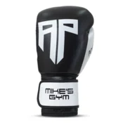 Polleo x AP Boxing Gloves Leather, Black/White - 14 oz