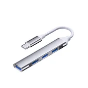 INF Type-C štiri-vratni pametni razširitveni adapter z USB 2.0 x4 priključki Grey, (5000079277)