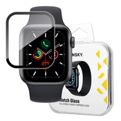 Wozinsky Watch Glass hibridno steklo za Apple Watch 6 40 mm / Watch 5 40 mm / Watch 4 40 mm / Watch SE 40 mm črno