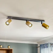 EMIBIG LIGHTING Stropni žaromet Zen 3 s 3 žarometi, črno-zlato - Dnevna soba/jedilnica - Sodobni - črna, zlata - Kovina