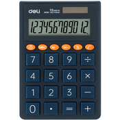 Kalkulator Deli - EM130, džepni, 12 dgt, tamnoplavi