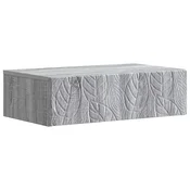 vidaXL Stenska stranska miza Siva Sonoma 87,5 x 34,5 x 17 cm