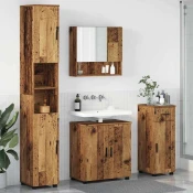 vidaXL Komplet pohištva za kopalnico 4 pcs Star les 61 x 35 x 64 cm