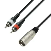Adam Hall K3YMCC0300 3m kabel XLRm - 2xRCA