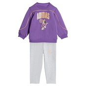Adidas Komplet trenerka za devojcice I Dy Mi Jog JZ3548, Ljubicasto-siva