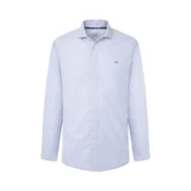 Pepe Jeans za moške. PM308716 Mark modra srajca (XXL), Priložnostno, Bombaž, Dolg rokav