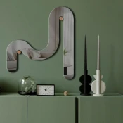 Wallity Ogledalo Ozgl509, 51x56 cm, Sivo