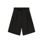 Bershka Hlače z naborki  črna