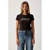 Armani Exchange kratka ženska majica bombažna z elastanom