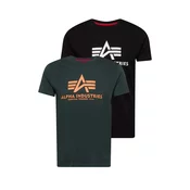 ALPHA INDUSTRIES Majica, črna, zelena