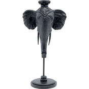Meblo Trade Svijecnjak Elephant head Black 49cm 26x17,5x48,5h cm