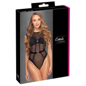 Cottelli LINGERIE Body Rhinestones Black L/XL - Elegant Lace Bodysuit 26450251131