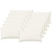 Vidaxl Prevleka za blazino 12 kos HOUTEN Bela 40 x 80 cm Lažni lanu