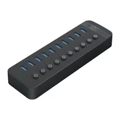 ORICO ORICO HUB CT2U3-10AB 10X USB-A 3.0 S STIKALI ZA PRENOSNIK Z VRATI USB-A, (5000285716)