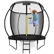 HyperMotion Otroški Trampolin s Premerom 244 cm in Notranjo Mrežo - Lestev za Vstop, Odporen na UV, Zunanja Igra, Hitra Montaža